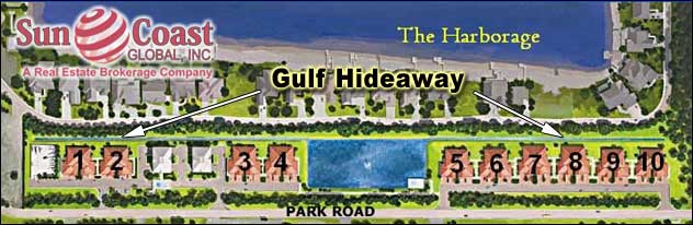 Gulf Hideaway Overhead Map